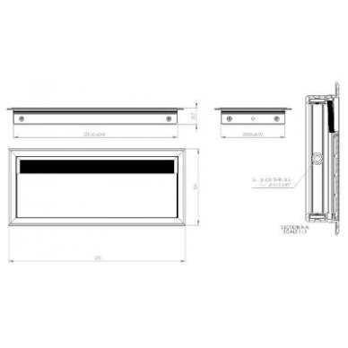 Dangtelis laidams aliumininis su šepetėliu FORRO, 276x120x25,5 mm 3