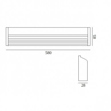 Dienos šviesos lempa reguliuojama 13W, 580mm 1