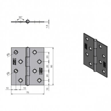 Lankstas 80x70mm 1