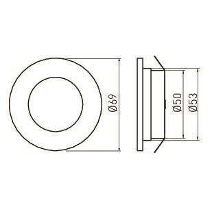 LED BARRI  230V be transformatoriaus, 3x1,5W 1