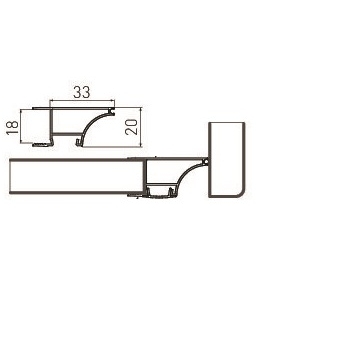 LED GLAX profilis lentynai 18mm, L-2 m 4