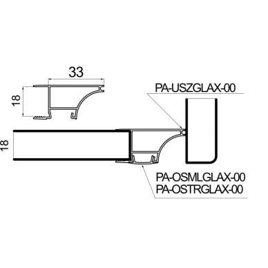 LED profilis lentynai GLAX 18mm, L-3m 4