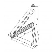 Lovų lankstai 80 cm lovai 1