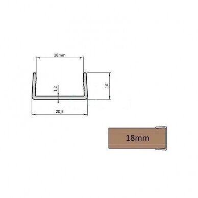 Profilis C-18 mm L-3 m 1