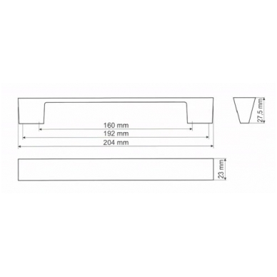 Rankenėlė UU 2508 160/192 mm, mat.chromas 1