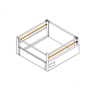 Relingai MODERN BOX L-450 mm pilki 2