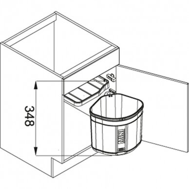 Šiukšliadėžė FRANKE Sorter Mini 17.5l 1