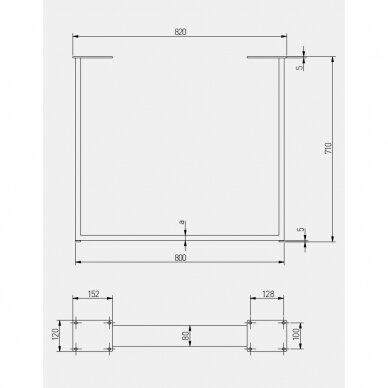 Stalo koja-bazė INDUSTRIA H-710 mm, juoda 4